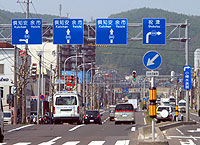 右折して祝津へ